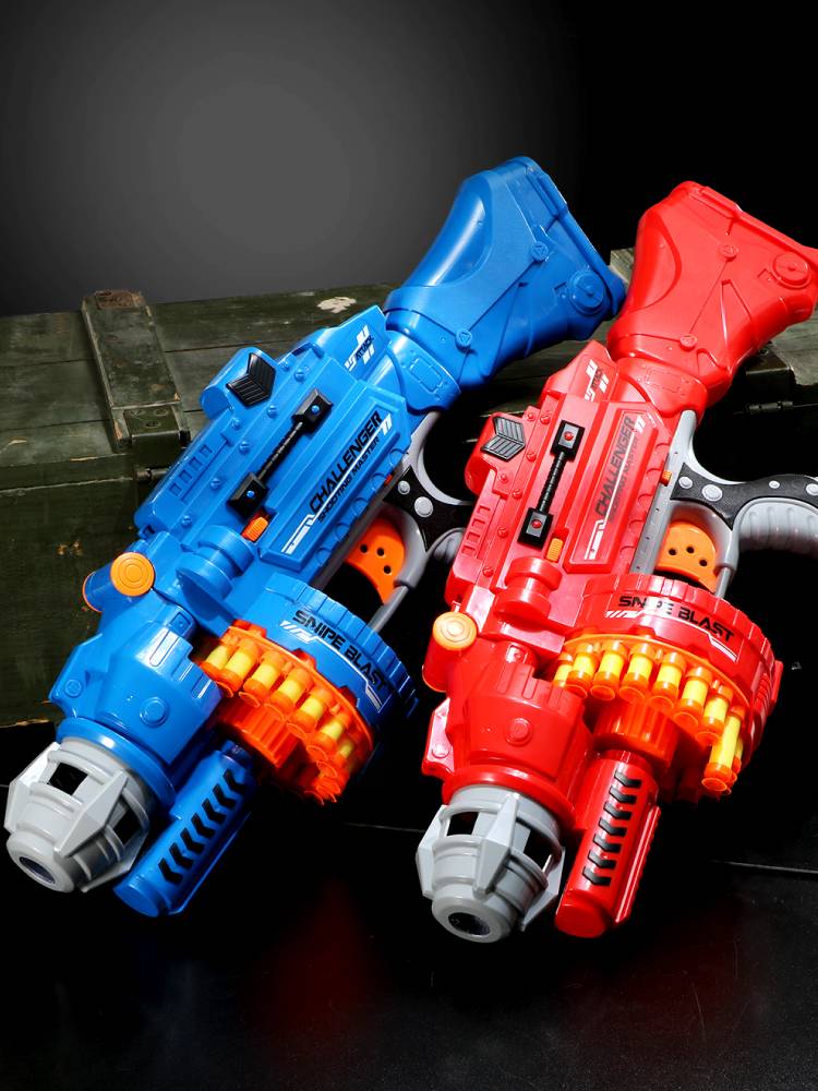 Children's Toy Black Technology Boys Genuine Calculator Soft Bouncing launcher Connecting Popular Gun Boys Gifts