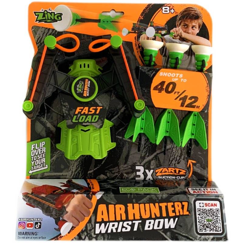 Zing children's wrist bow and arrow, suction cup, arrow slingshot set Parent -child interactive outdoor bow and arrow shooting toys