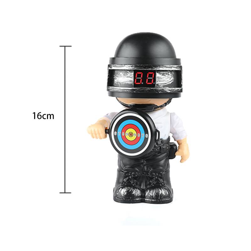 A SOFT-BALL GUN ELECTRONIC SCORER AUTOMATICALLY RETURNS THE ELECTRIC-TARGET SOFT-FOULING-WATER TARGET, A REAL CS CHILD