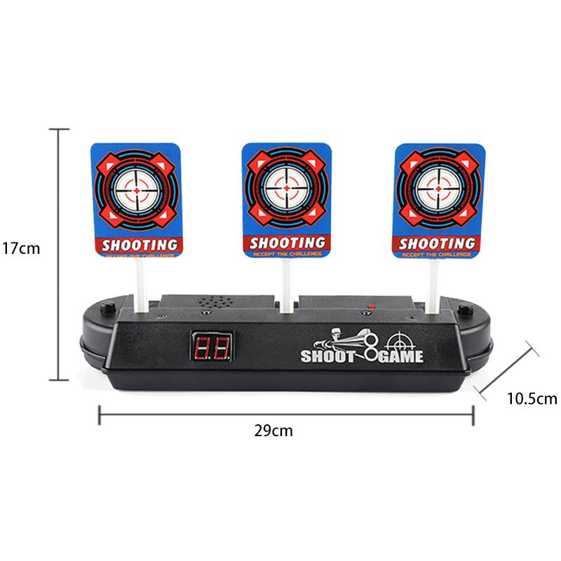 A SOFT-BALL GUN ELECTRONIC SCORER AUTOMATICALLY RETURNS THE ELECTRIC-TARGET SOFT-FOULING-WATER TARGET, A REAL CS CHILD