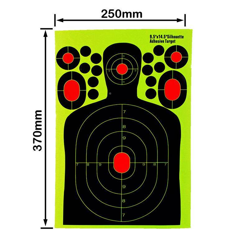 9.5*17359.5 inch Put the half -body body shape shooting target paper fluorescence, non -dry gel hunting training paper