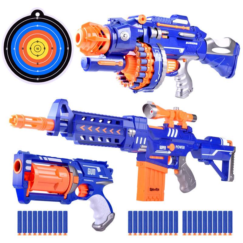 Children's large electric continuous soft shotgun boys shooting target simulation Gatling suction cup soft bomb toy gun
