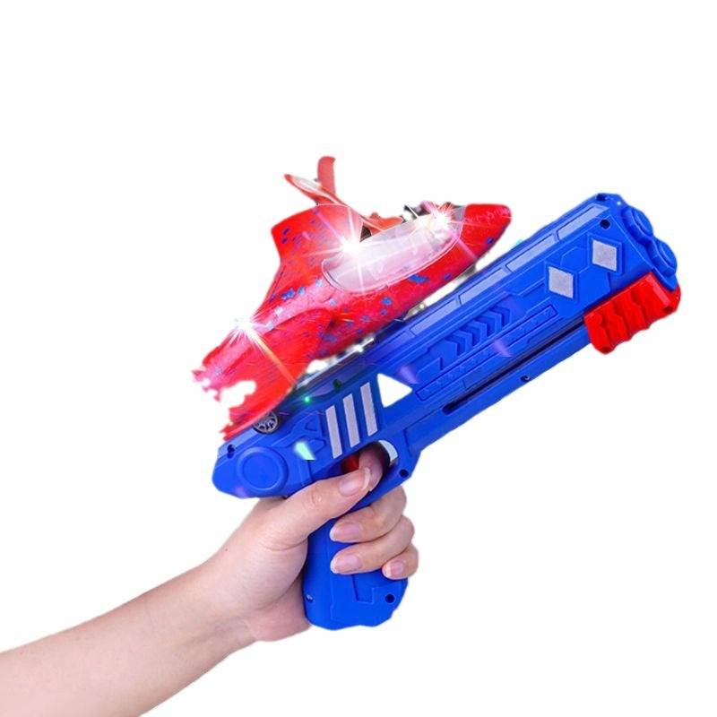 Bubble aircraft launcher ejection aircraft gun net red outdoor casual toys aircraft model children's dart shot