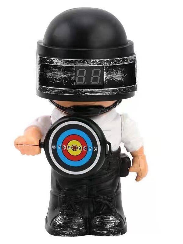 Little Iron Human Stainless Steel target Eat Chicken Character Children's Toys Soft Bomb Sub -Top Skin Target Soft Bomb target