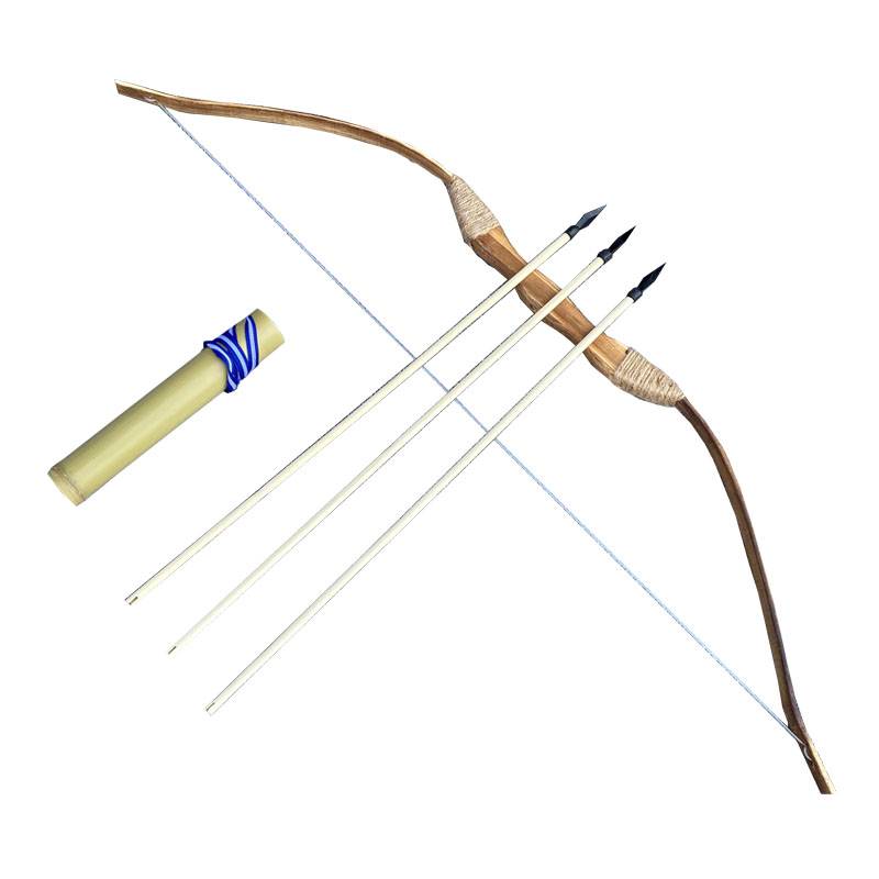 Bow arrow adult children's shooting sports toy bamboo wood quality antique shooting ejection arrow support cos props to take pictures