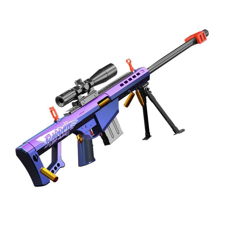 Barrett throwing shell soft shotgun, toy, sniper rifle AWM simulation model, children 98k boy gift manual