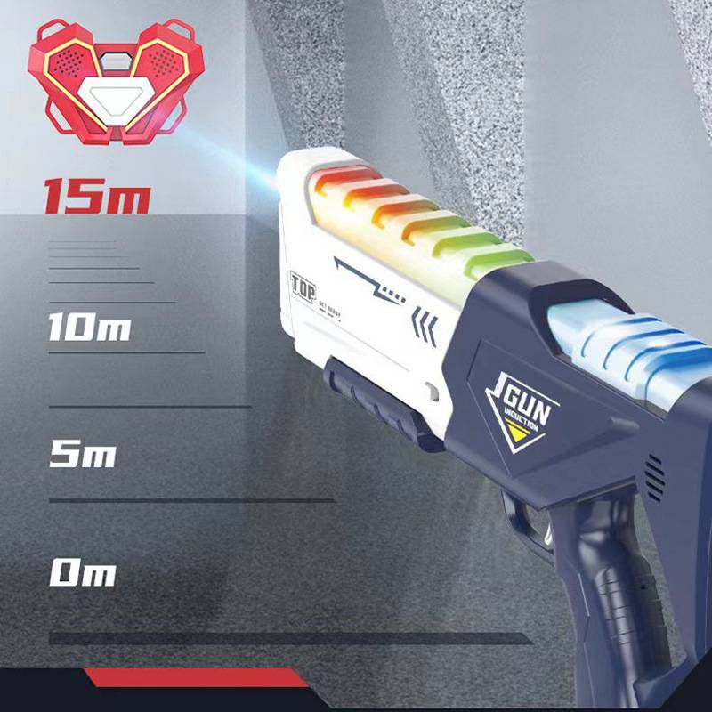 Toys Gun Senior Black Technology Laser Laser Battle Gun with chest armor children boys shooting toy gun black technology