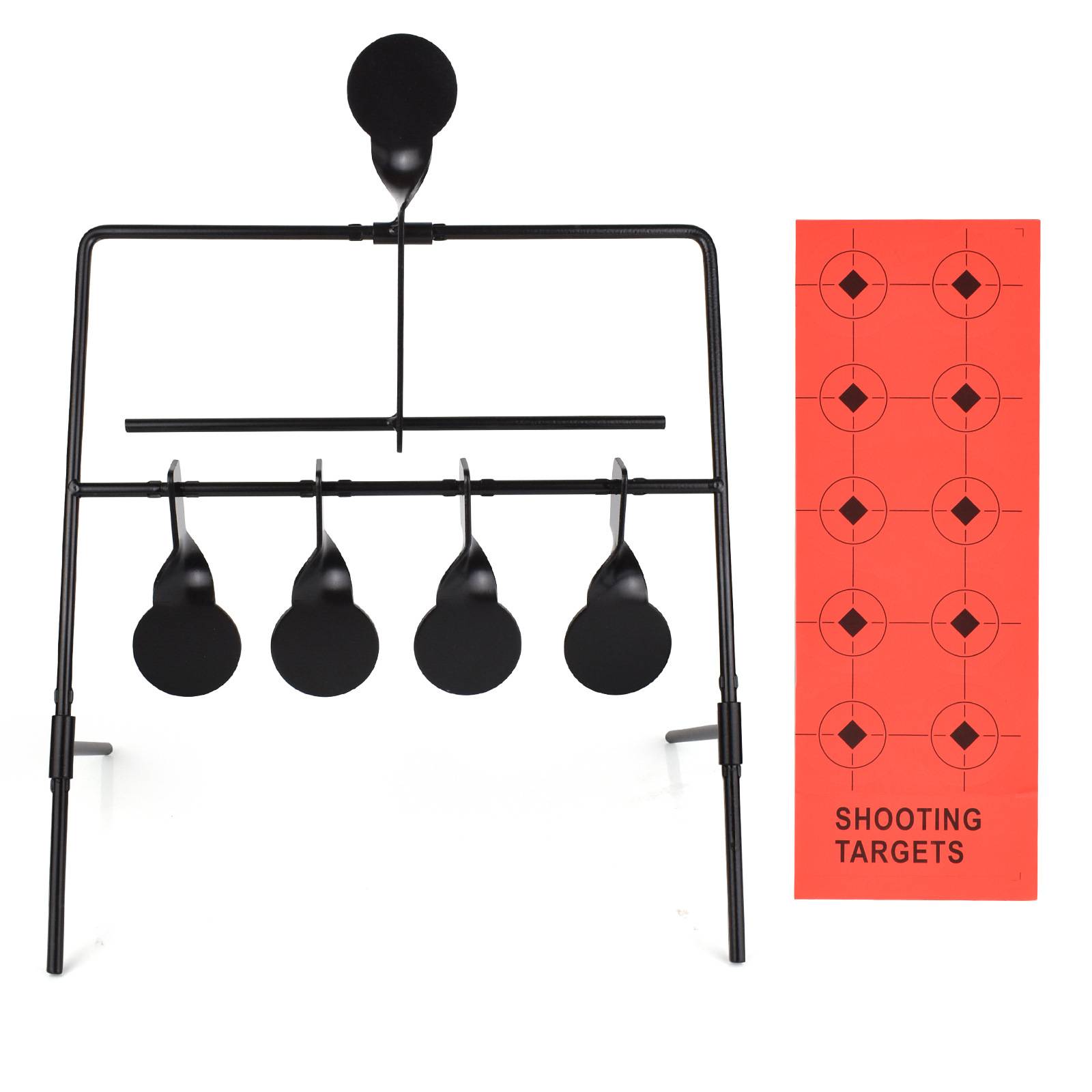 Metallic repositioning target water bullet mudballs training target windbell target metal slingshot target tactical automatic repositioning target