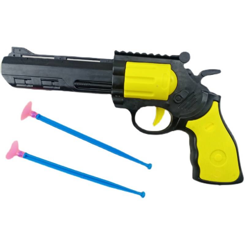 Large rotor pistol outdoor suction cup, toys, soft shotgun, plastic left -wheel soft egg gun shooting 15cm toy gun