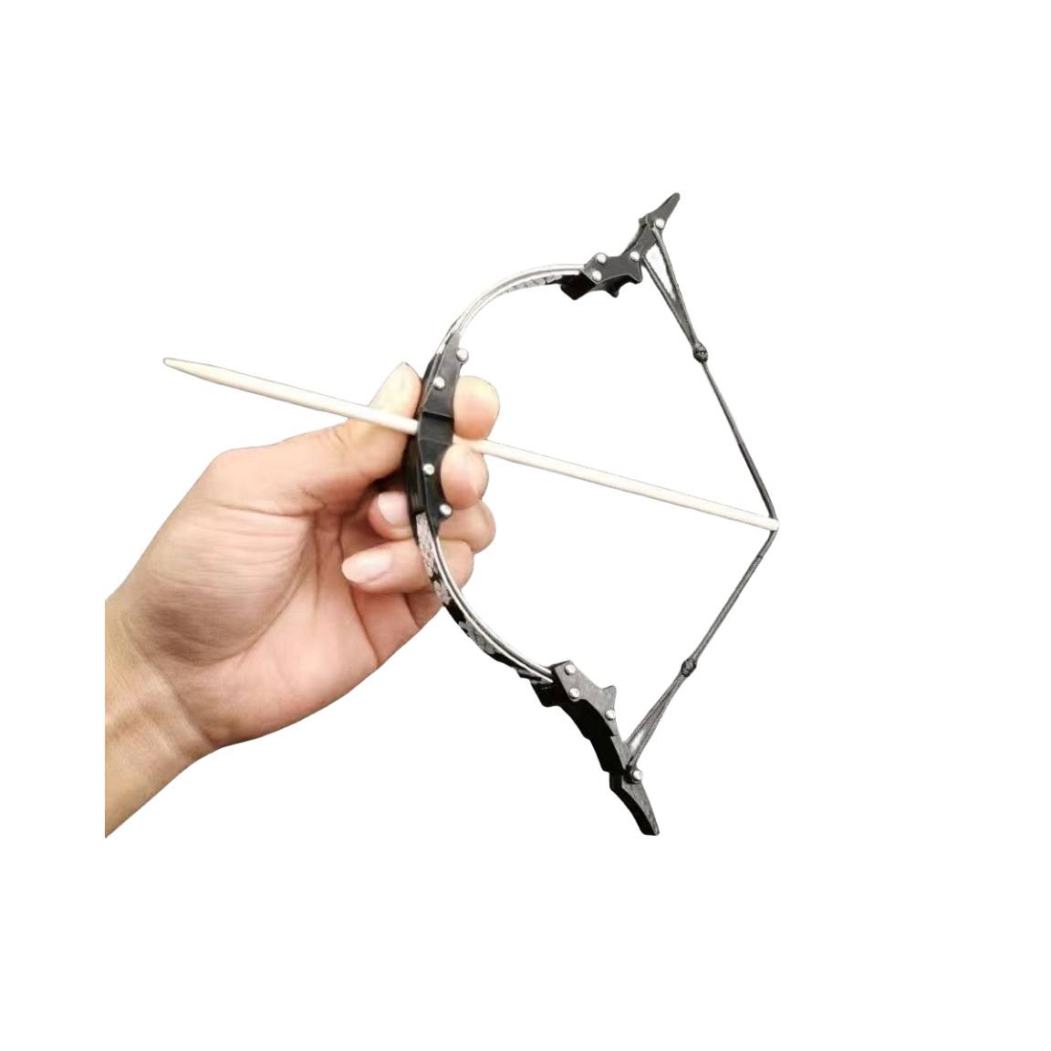 Toothpick Bow, Metal Mini Small Bow, Micro Cowing Bow Sports Outdoor Competition Playing the target indoor competition