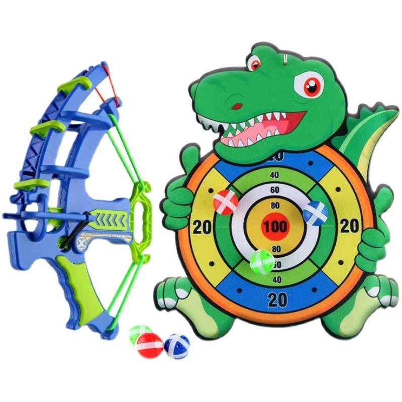 Children's ejection sticky ball bow, arrow, crossbow animal cartoon darts can throw target parent -child suction cup toys