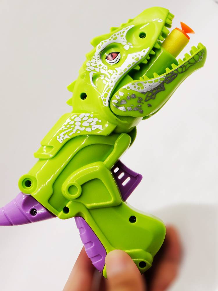 Children's dinosaur soft shotgun parent -child puzzle interactive simulation remote shooting continuous launch suction cup soft played toy male
