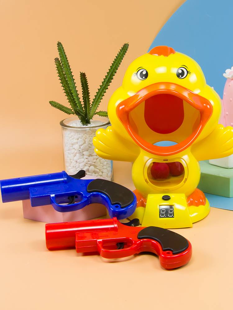 Hit me duck, parent -child interactive shooting toy, children's net red boy 318 -year -old air power soft bullet double gun