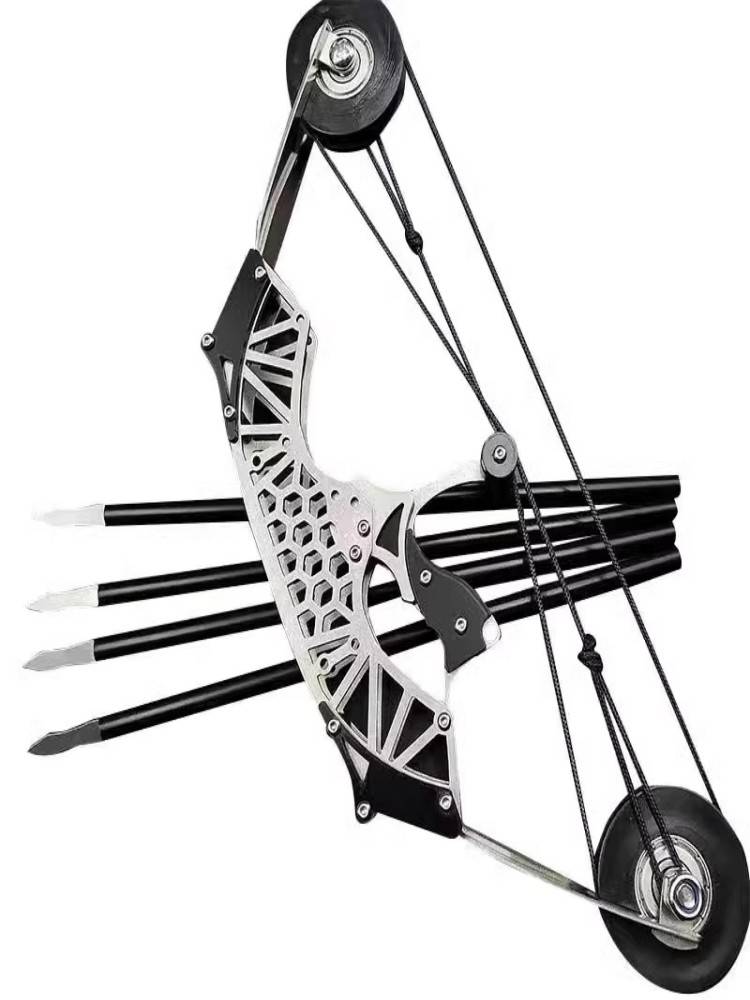 Stainless steel small composite bow mini bows steel pulley bow hitting the target competitive outdoor shooting adult toy
