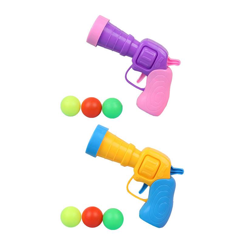 New fun elastic table tennis gun safe game gun children shooting toy baby playing shot gimba gift