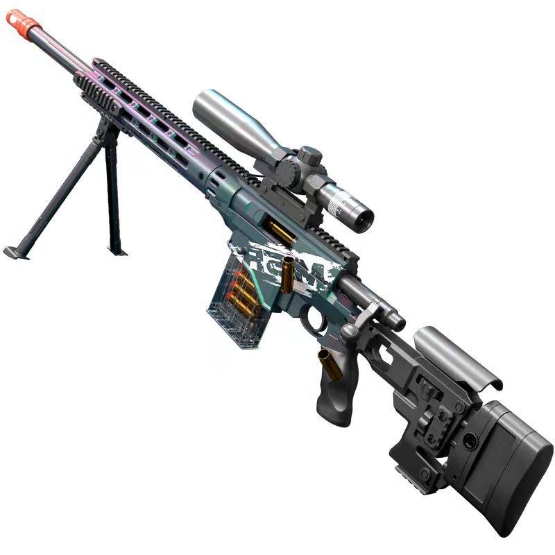 Ritudi Sniper Rifle Soft Bomb Shell Plug -in Children's Toys Gun Sniper Drimp to Polynate Shell Shooting Chicken Model