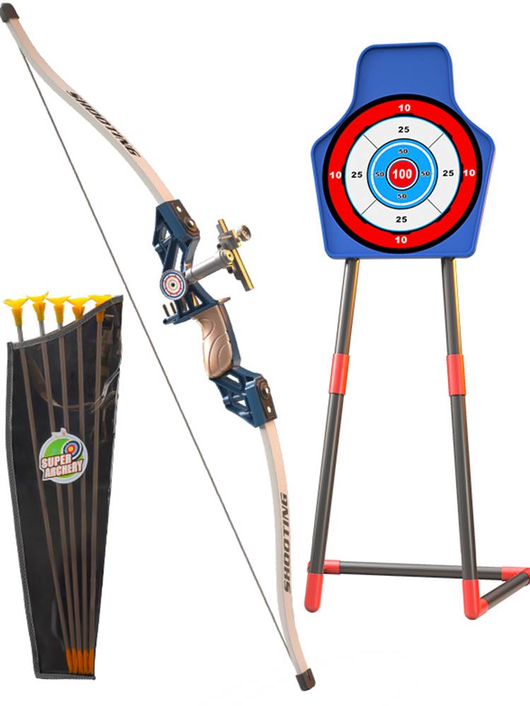 Archery Boys Outdoor Sports Bow and Arrow toy Set Children's Safe Suffering Arrow Reviser Bow