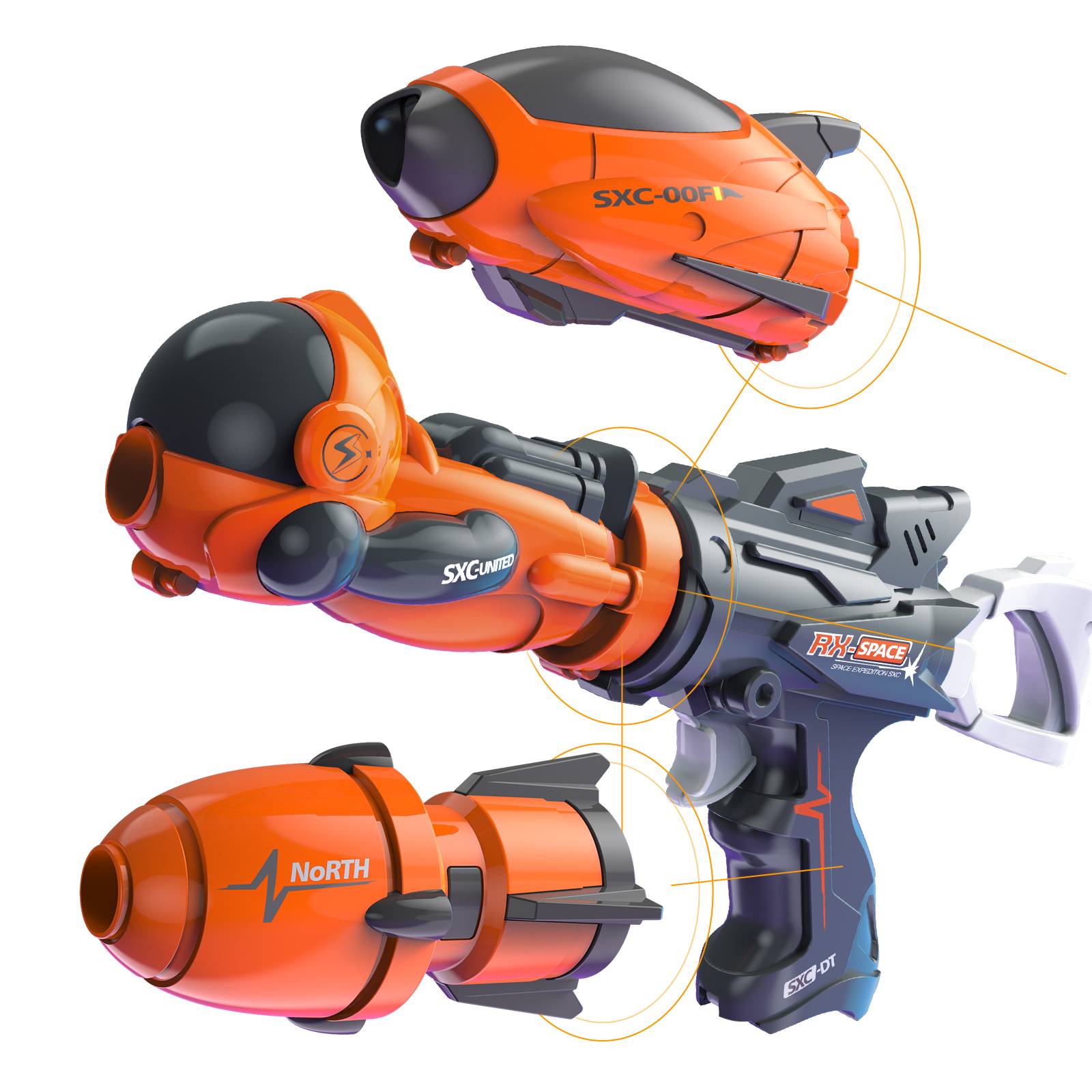 Dongfa Star Alliance launcher Children's simulation toy sucking soft shotgun boy air power shooting pistol
