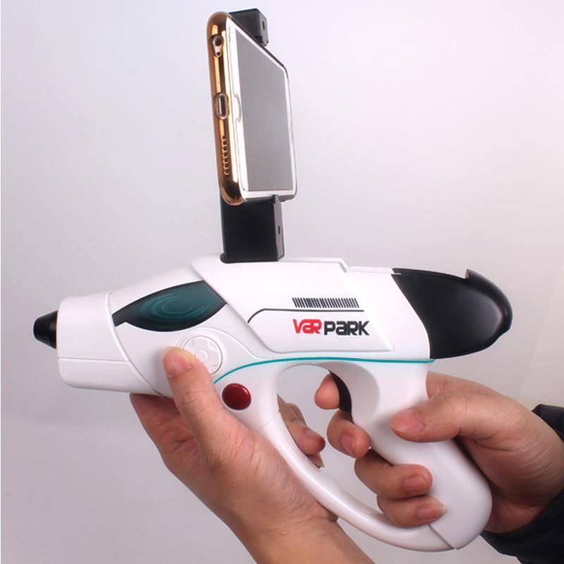 Little boy holiday gift mobile phone Bluetooth connection 4D somatosensory real -life shooting AR game children's toy gun