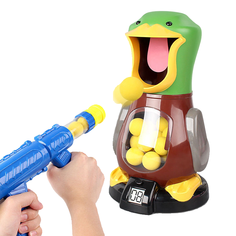 Children, come and hit me duck, shoot toy gun, boy to send bullet air power soft bombs parent -child toys