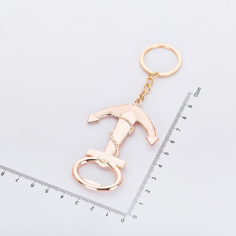 New Arrival Nautical Themed Bottle Opener Wholesale Boat Anchor Bottle Opener Keychain