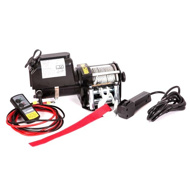 Portable 3000lb Mini 12v/24v Car Boat Anchor Motor Electric Winch with Anti-rotation Wire Rope