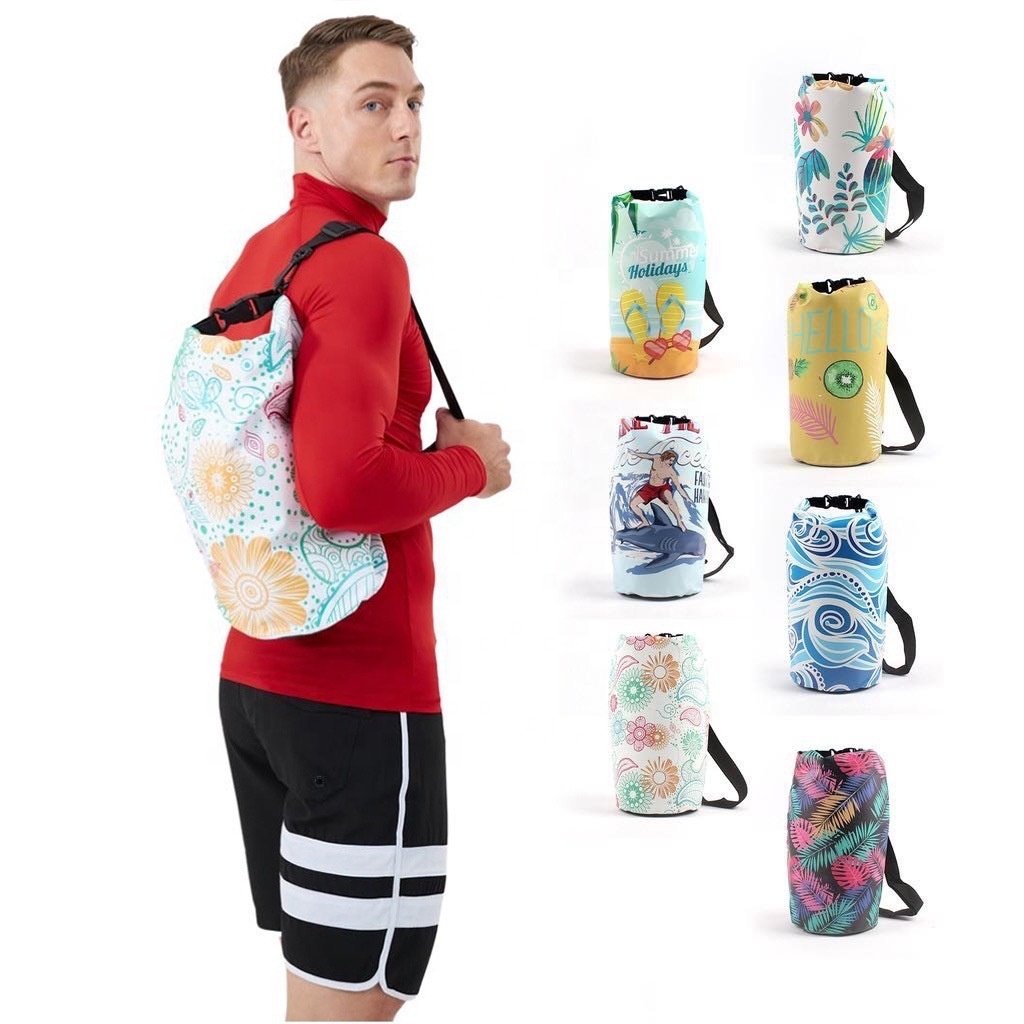 Waterproof Dry Bag Backpack Digital Printing Pouch 40L/30L/20L/10L/5L Floating Sack for Kayaking Boating Outdoors Accessories