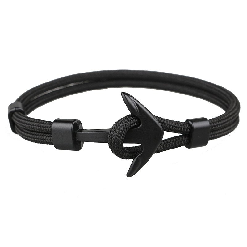New Trendy Boat Anchor Multiplayer Milan Rope Bracelet Nylon Rope Bracelets Summer Jewelry for Men