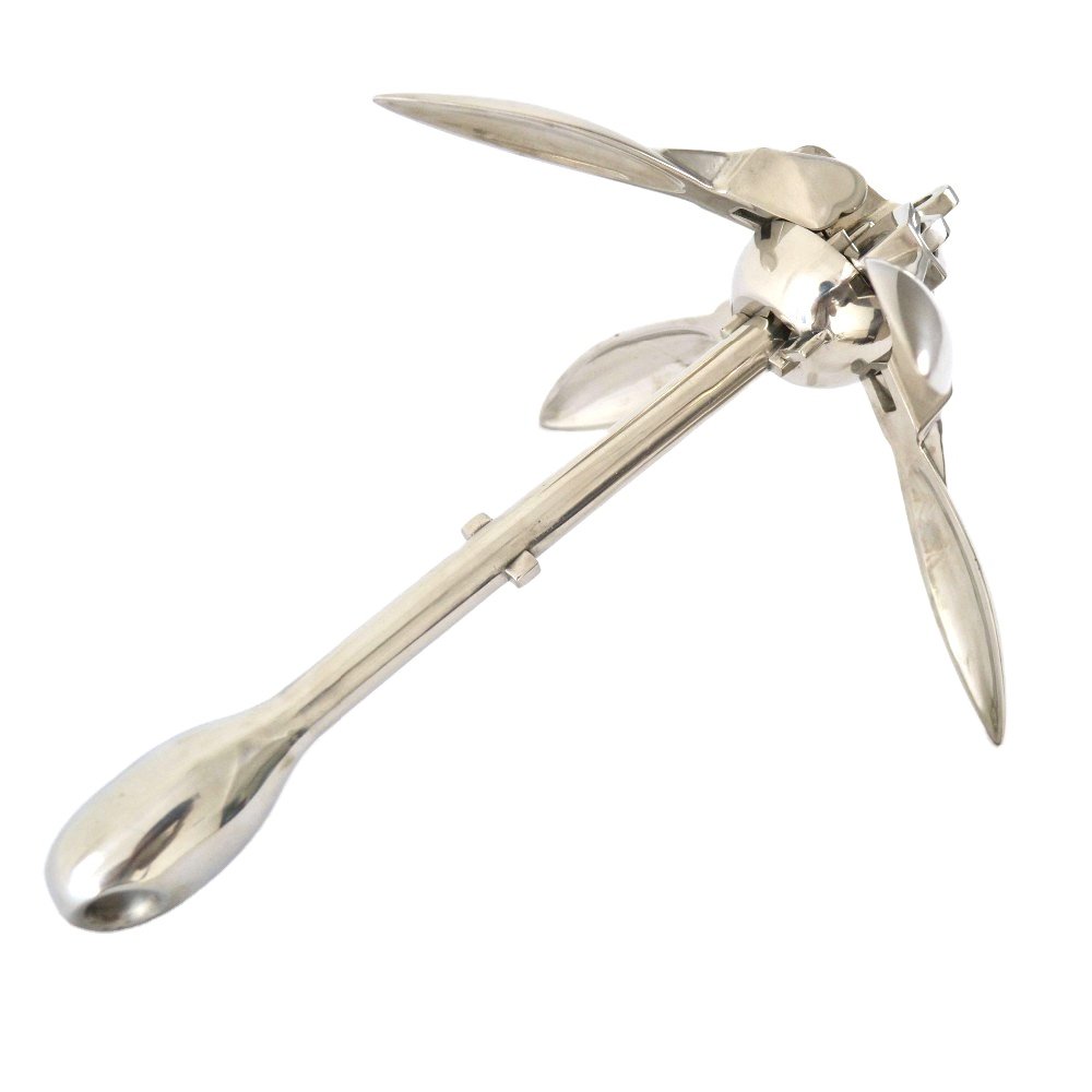 Well Priced High Quality Sail Boat Hardware Mirror Polish Stainless Steel Boat Anchor Grapnel Anchor