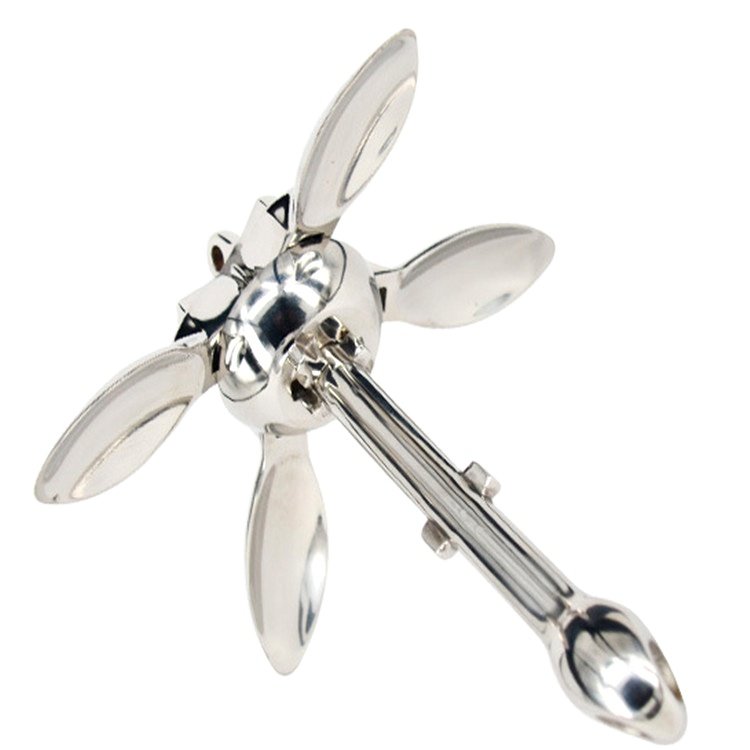 Well Priced High Quality Sail Boat Hardware Mirror Polish Stainless Steel Boat Anchor Grapnel Anchor