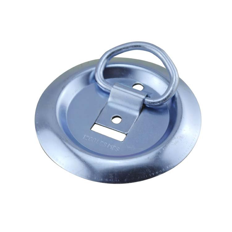 Lashing Ring Silver Stainless Steel for Truck Heavy Duty Ring Anchor Points Trailer Floor Tie Downs D Ring Mounting Plate