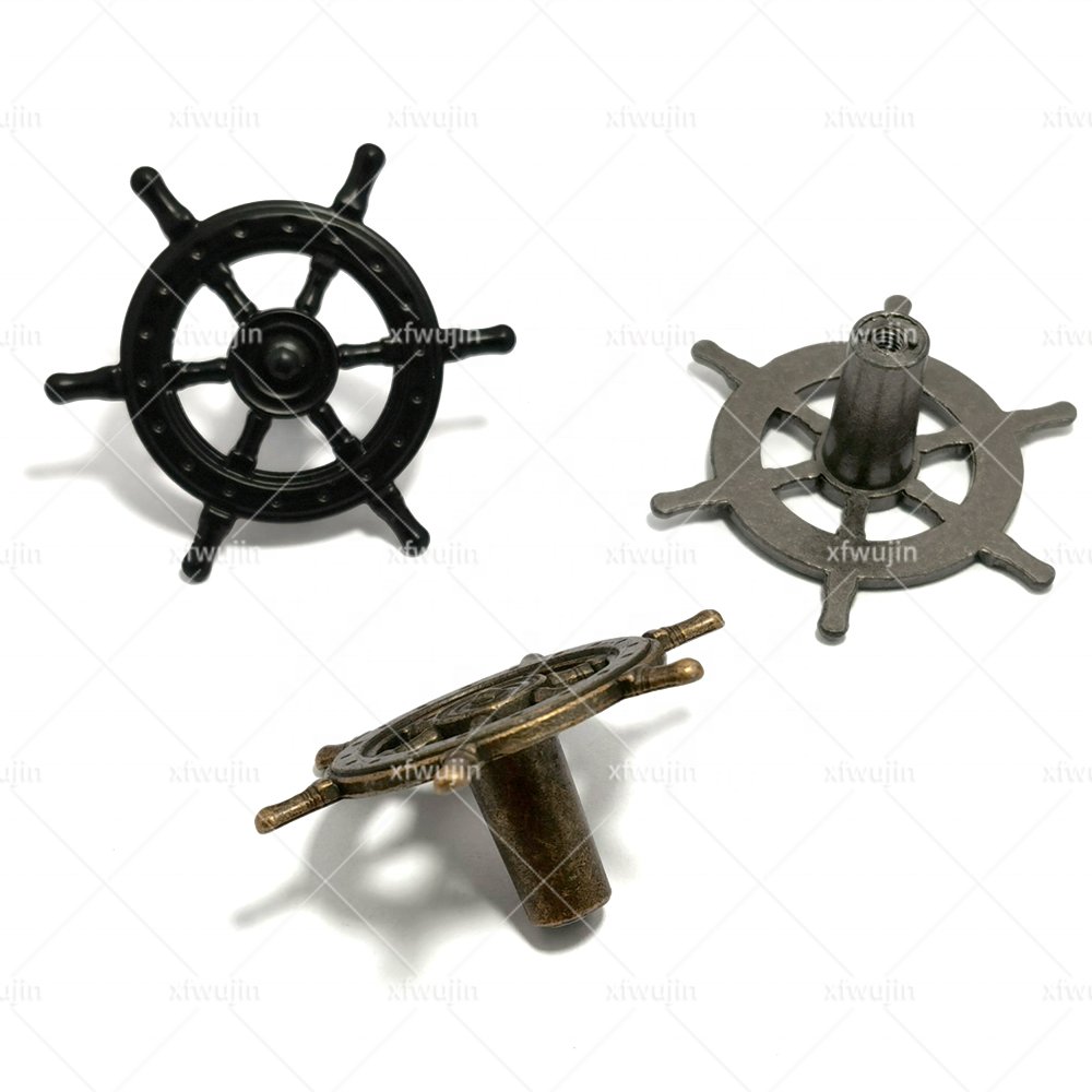 Nordic Wind Creative Boat Anchor Rudder Ocean Wind Handle Furniture Hardware Decoration Zinc Alloy Single-hole Handle Fittings
