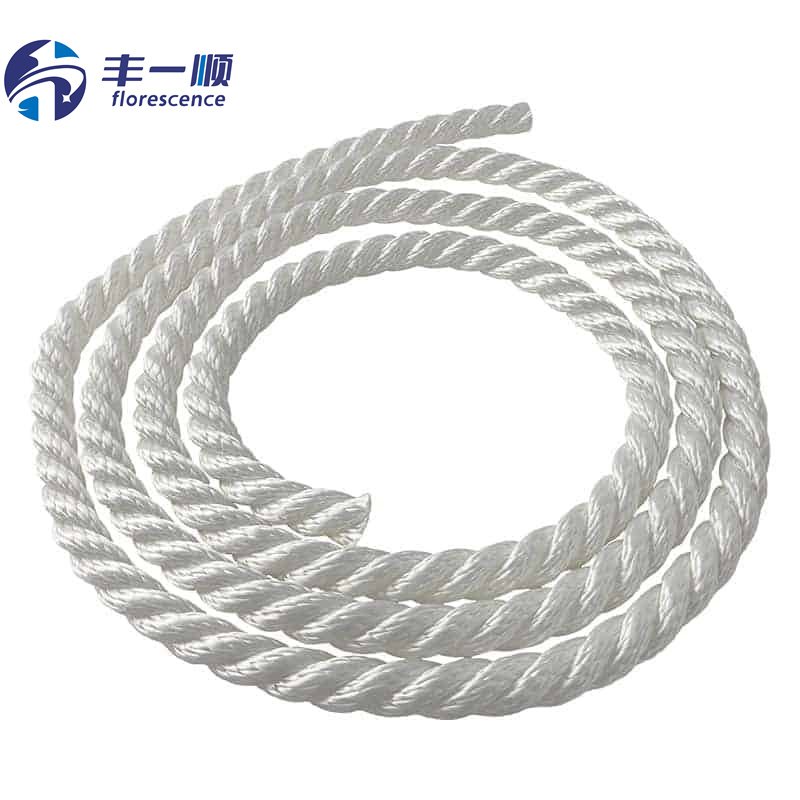 Black and White Color 14 Mm*200 220 m Polyester 3 Strand Rope for Anchor Dock Line Fishing General Packing Towing