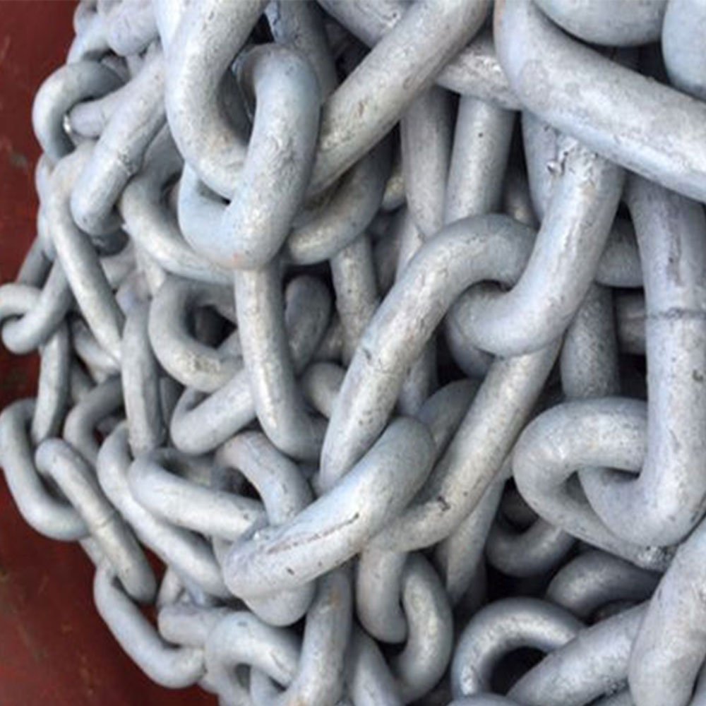 Heavy Duty Industrial Grade 80 Flashing Straight Welded Ship Barge Chain