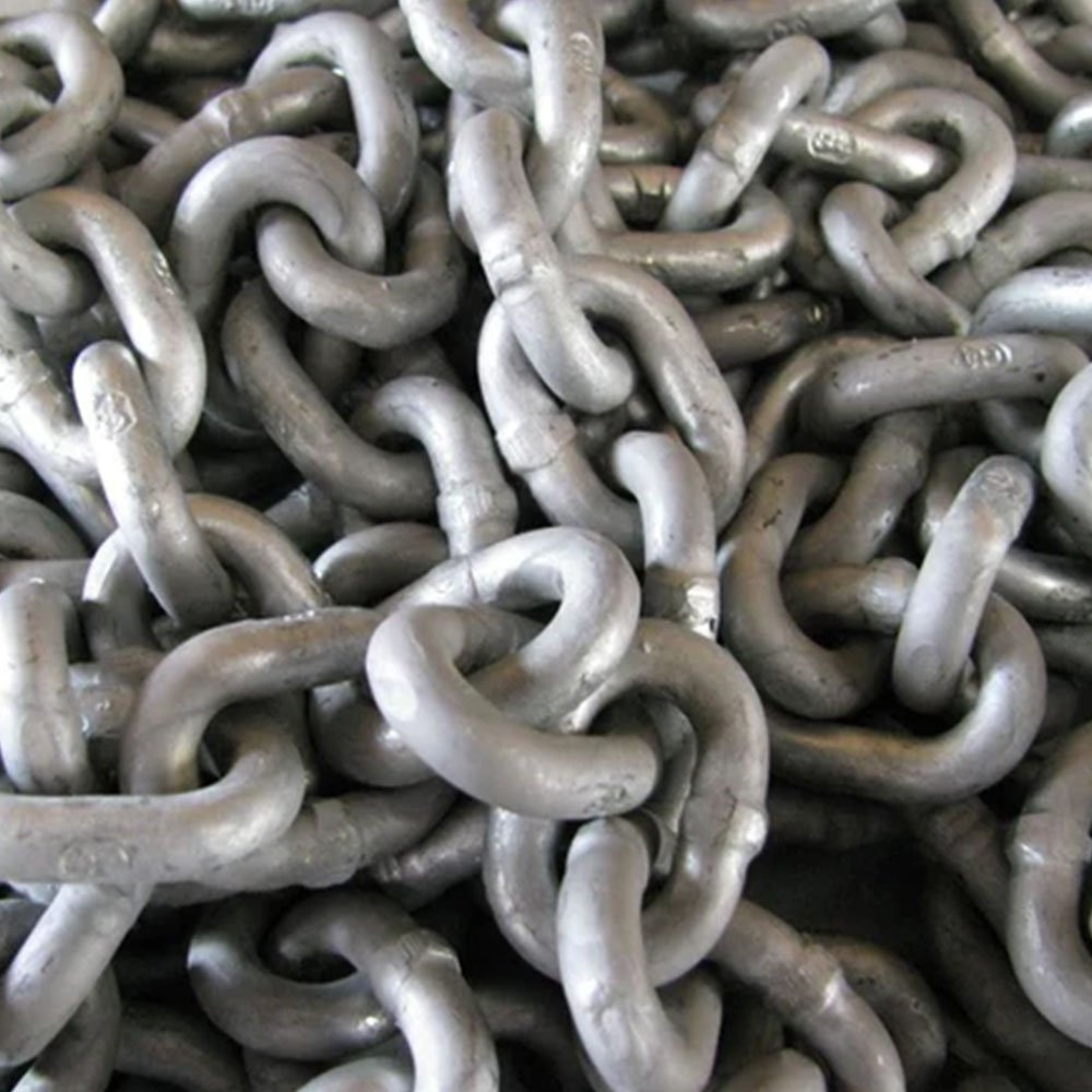 Heavy Duty Industrial Grade 80 Flashing Straight Welded Ship Barge Chain