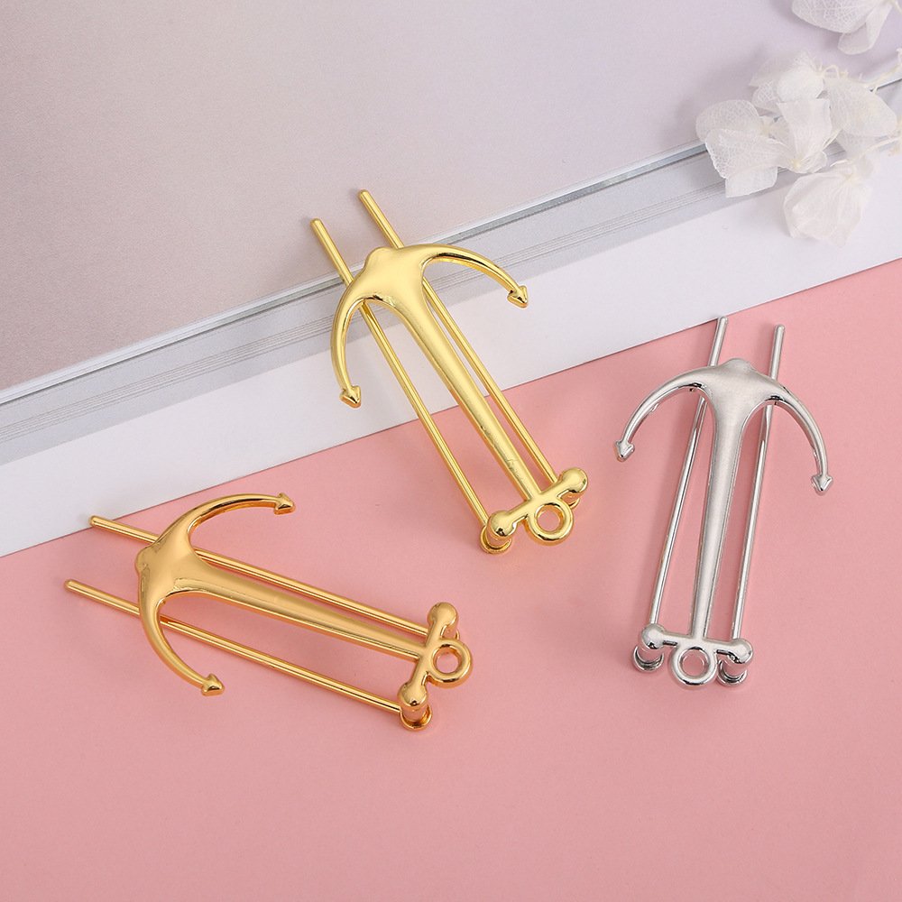 1pc Personalised Double Pole Boat Anchor Creative Bookmarks Students Literature Gifts Fun Page Clip Design Metal Bookmarks