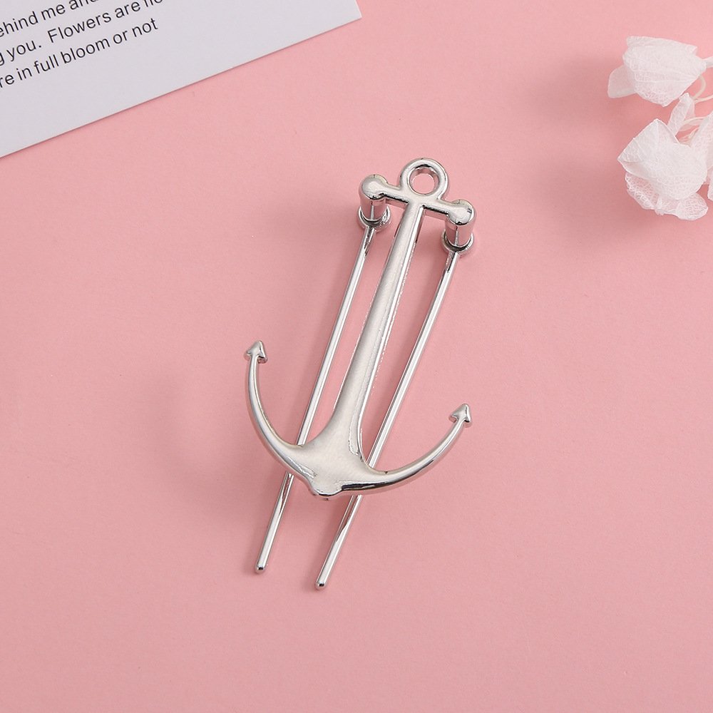 1pc Personalised Double Pole Boat Anchor Creative Bookmarks Students Literature Gifts Fun Page Clip Design Metal Bookmarks