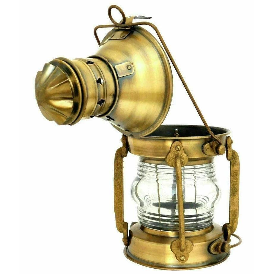 Antique Anchor Ship Lantern Nautical Maritime Boat Oil Lamp Light Vintage Home Decor Made of Durable Brass