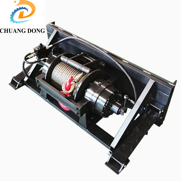OEM ODM Vertical Type Forestry Logging 12000lbs Hydraulic Winch for Skid Steer Attachment