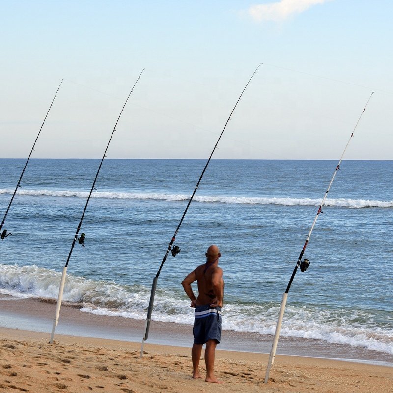 Offshore Fishing Rods Holder Light Strong Fishing Sand Spike PVC Surf Rods Holder Perfect Small Sand Anchor Fishing Accessories