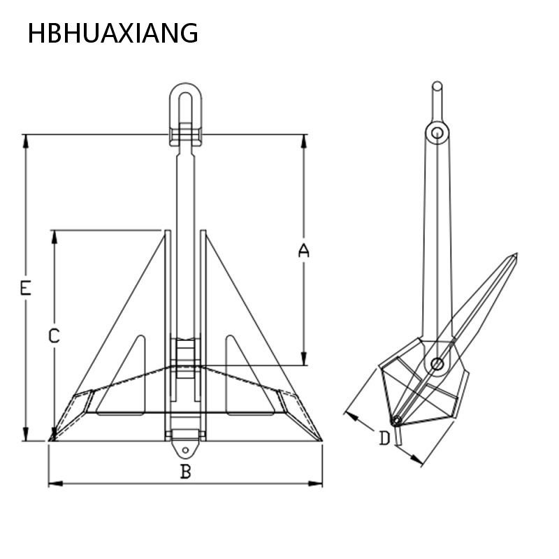 Delta Used Ship Sea Danforth Anchor Bruce Kayak Yacht Anchor Rod Marine Boat Anchors