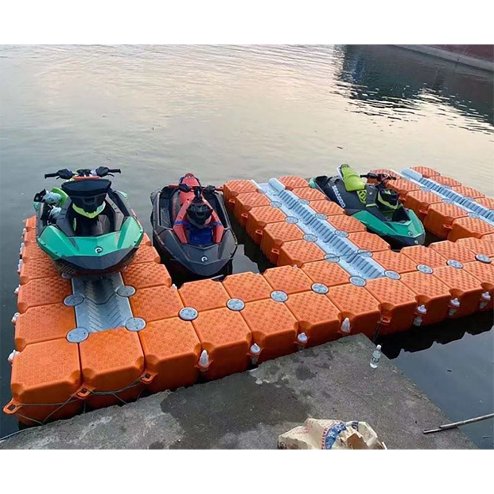 Premium Quality Pontoon Bridge Jet Ski Platform Plastic Modular Floating Dock Cubes