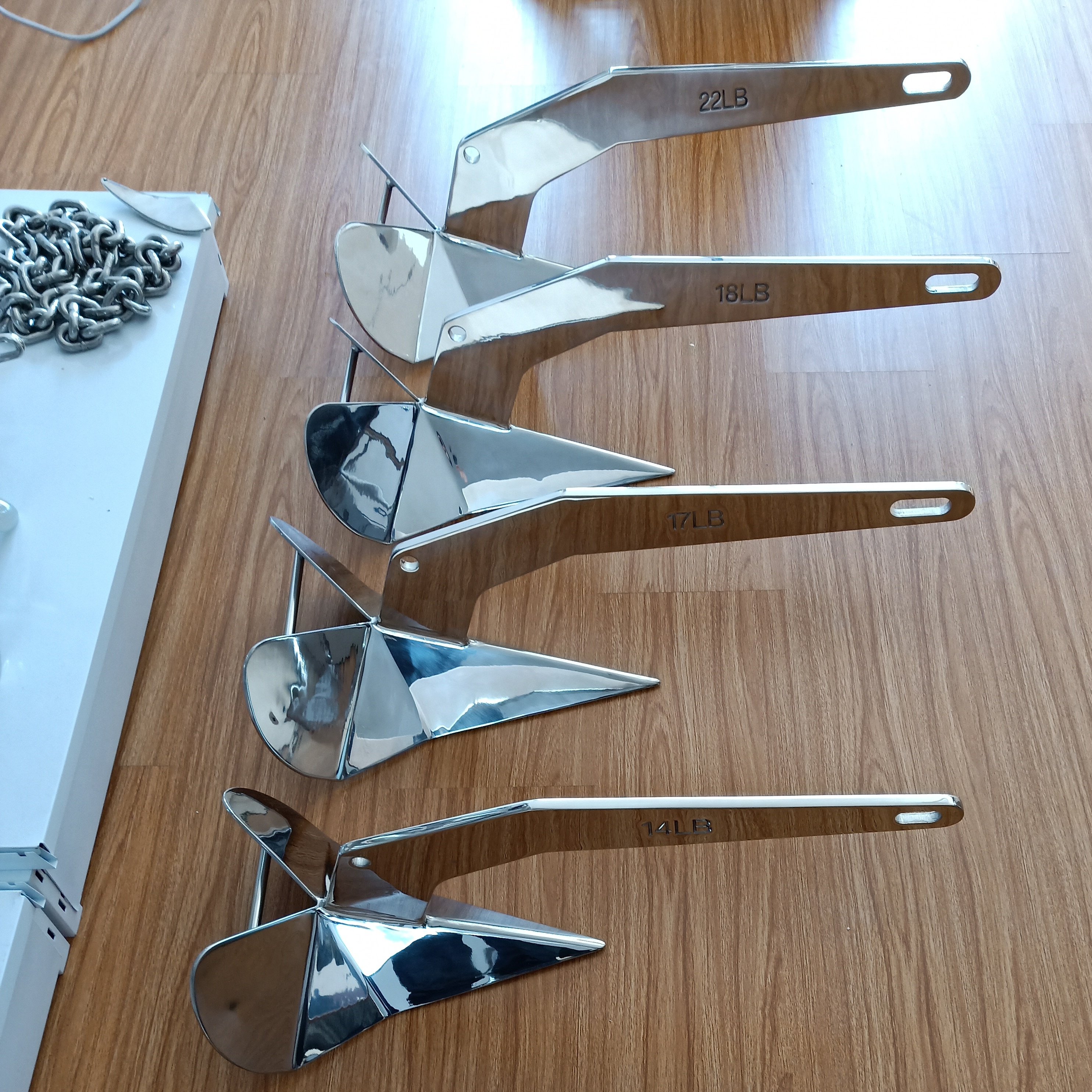 Mirror Polished 316 Stainless Steel H-Q Boat Anchor Delta Anchor for Yacht