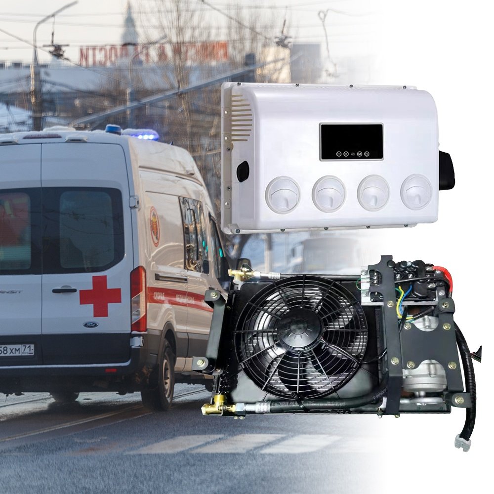ODM AC.161.075.01 48V 24V Boat RV Camping Caravan Tractor Sleeper Parking Air Conditioner 12 Volt DC Small Car Air Conditioner