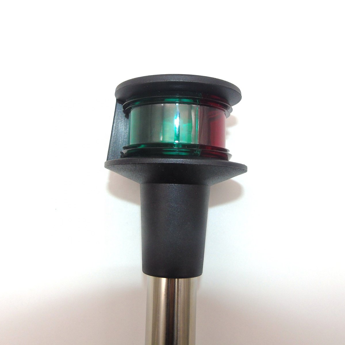 Sunshine Marine Boat Yacht Lights Pontoon LED Navigation Stern Anchor Pole Light Dual Color Green Red Lamp With Plug-in Mount