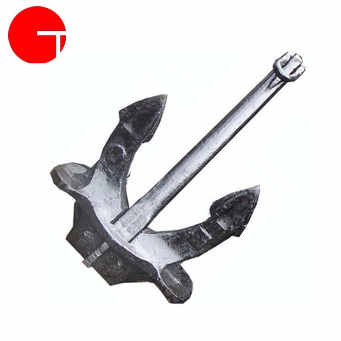 1020 Kgs Hall Anchor Japan Stockless Marine Boat Anchor with Shackle Black Painted Spek Anchor