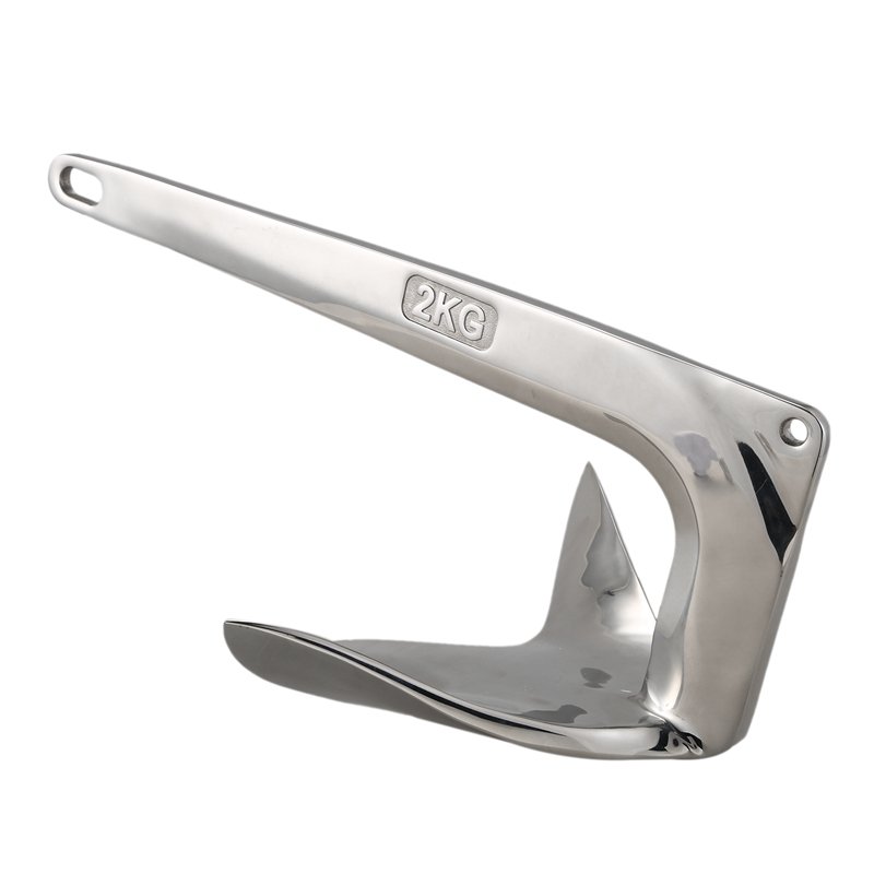 LARIN 10kg(22LB) 316 Stainless Steel High Polished Marine Boat Anchor Bruce Anchor for Sale