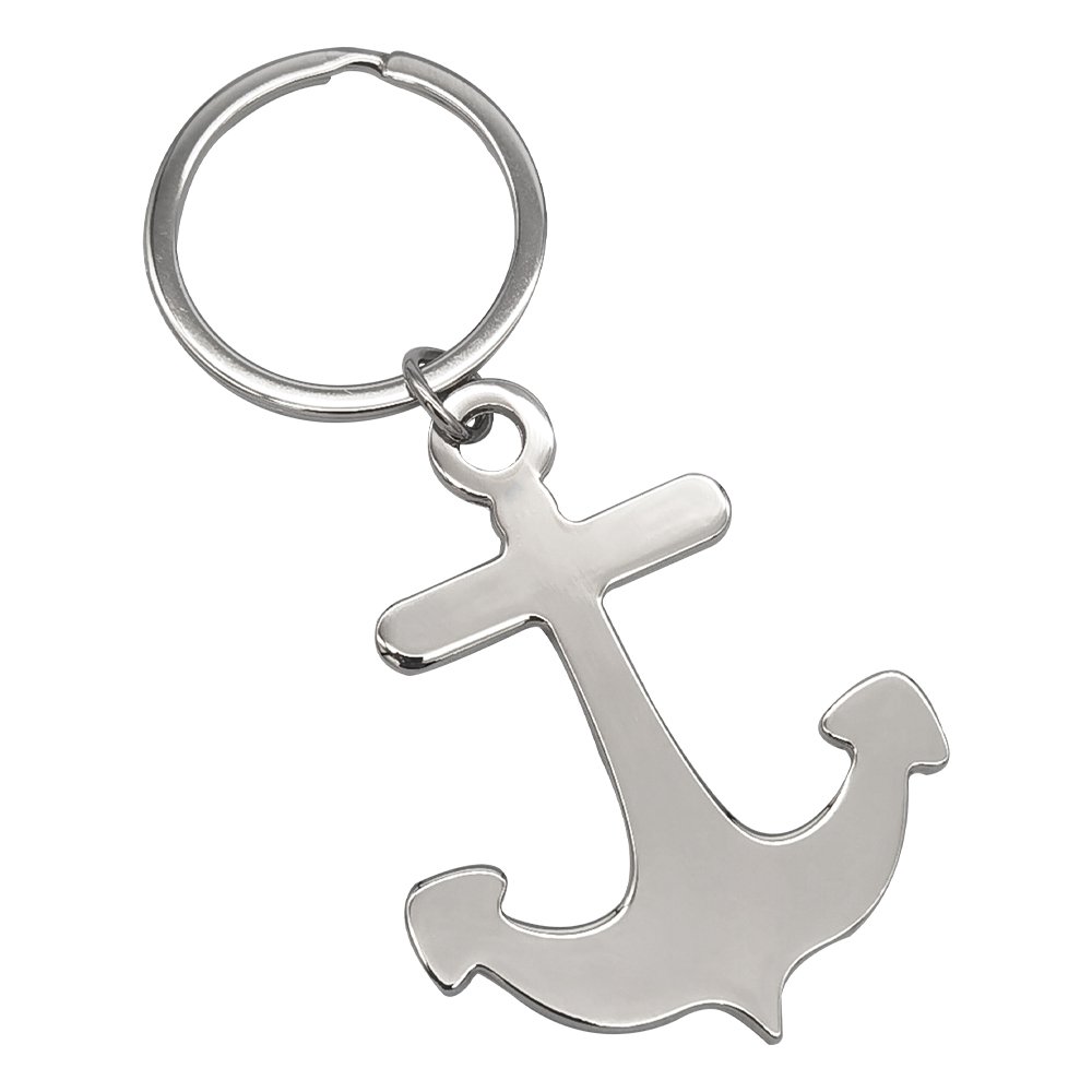 Wholesale Small Order Fashion Metal Creative Key Chain Cute Mini Personalized Boat Anchor Sailboat Ship Keychain for Men Gift