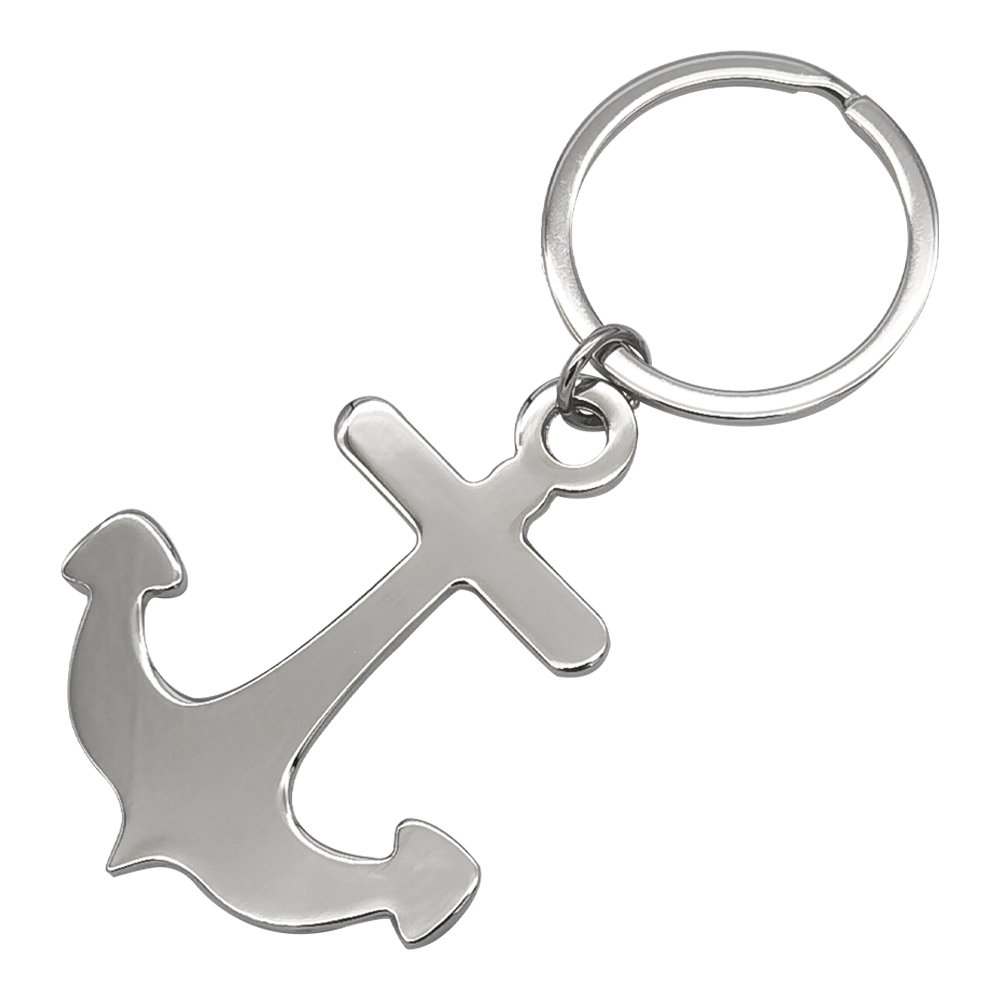 Wholesale Small Order Fashion Metal Creative Key Chain Cute Mini Personalized Boat Anchor Sailboat Ship Keychain for Men Gift