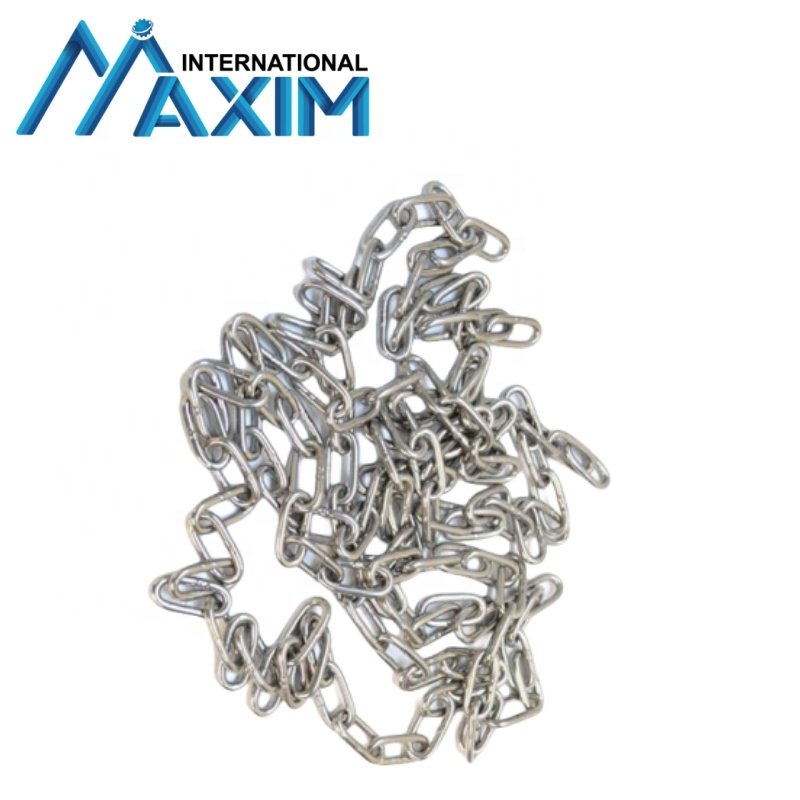 Grade AISI316 Stainless Steel Pump Lifting Chain With Oblong Ring